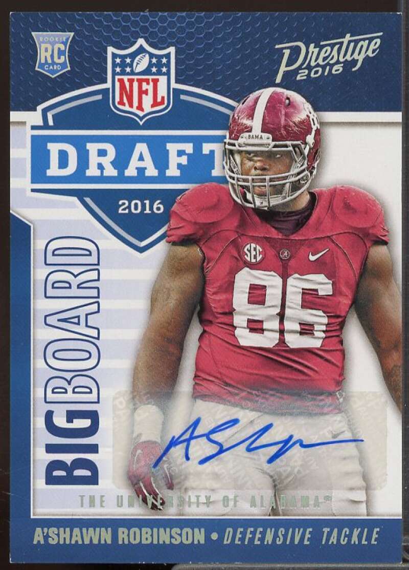 A'Shawn Robinson Rookie Card 2016 Prestige Draft Big Board Ink #10  Image 1