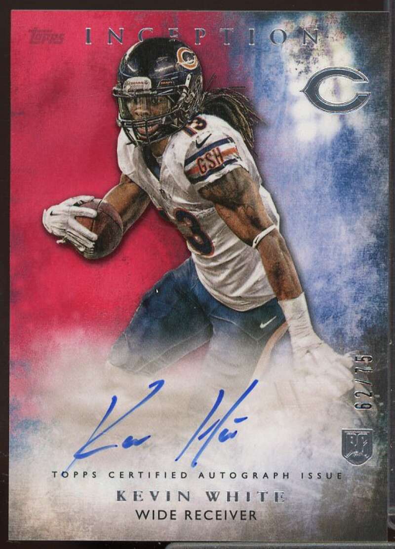 Kevin White AU/looking right) Rookie Card 2015 Topps Inception Red #RA3A  Image 1