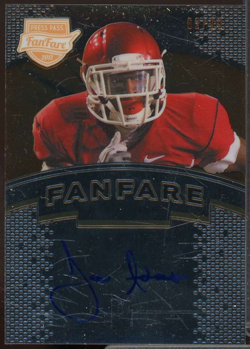 Joe Adams AU Rookie Card 2012 Press Pass Fanfare Bronze #FFJA  Image 1