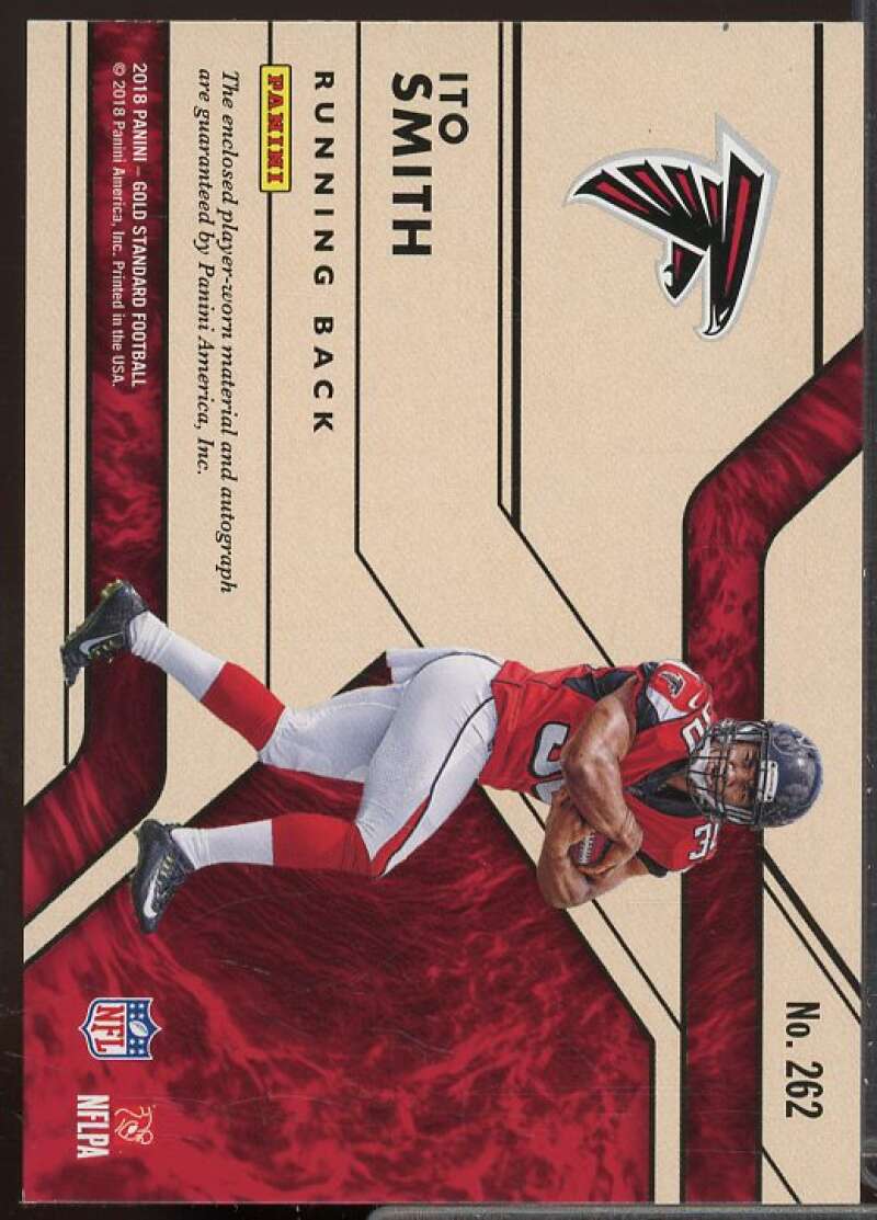 Ito Smith JSY AU/75 Rookie Card 2018 Panini Gold Standard #262  Image 2