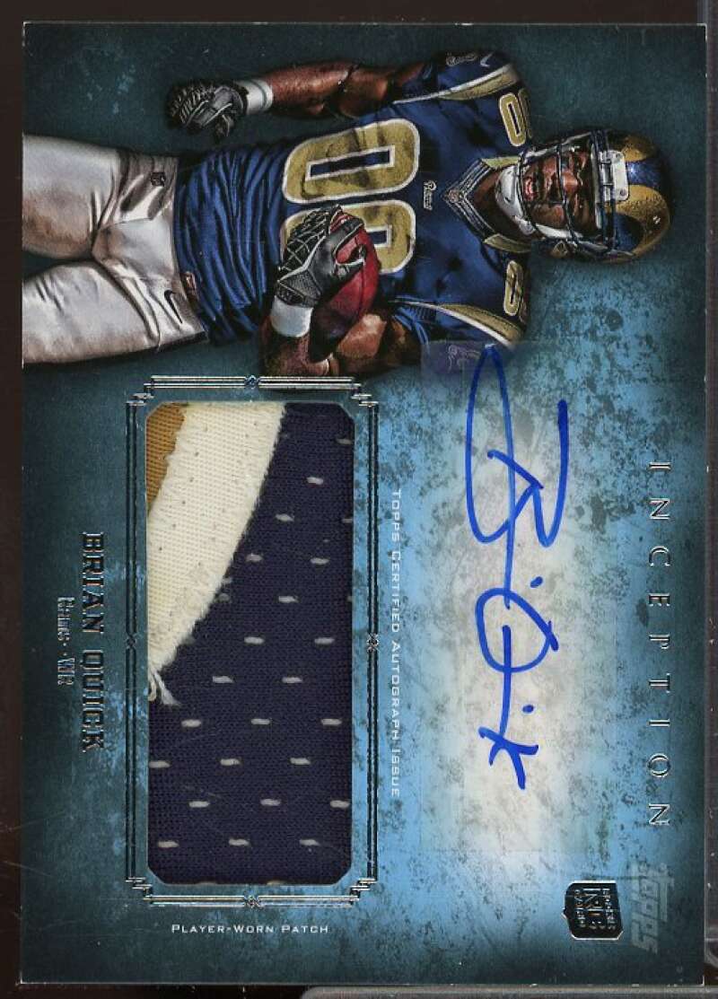 Brian Quick Rookie 2012 Topps Inception Rookie Jumbo Patch Autographs #AJPBQ  Image 1