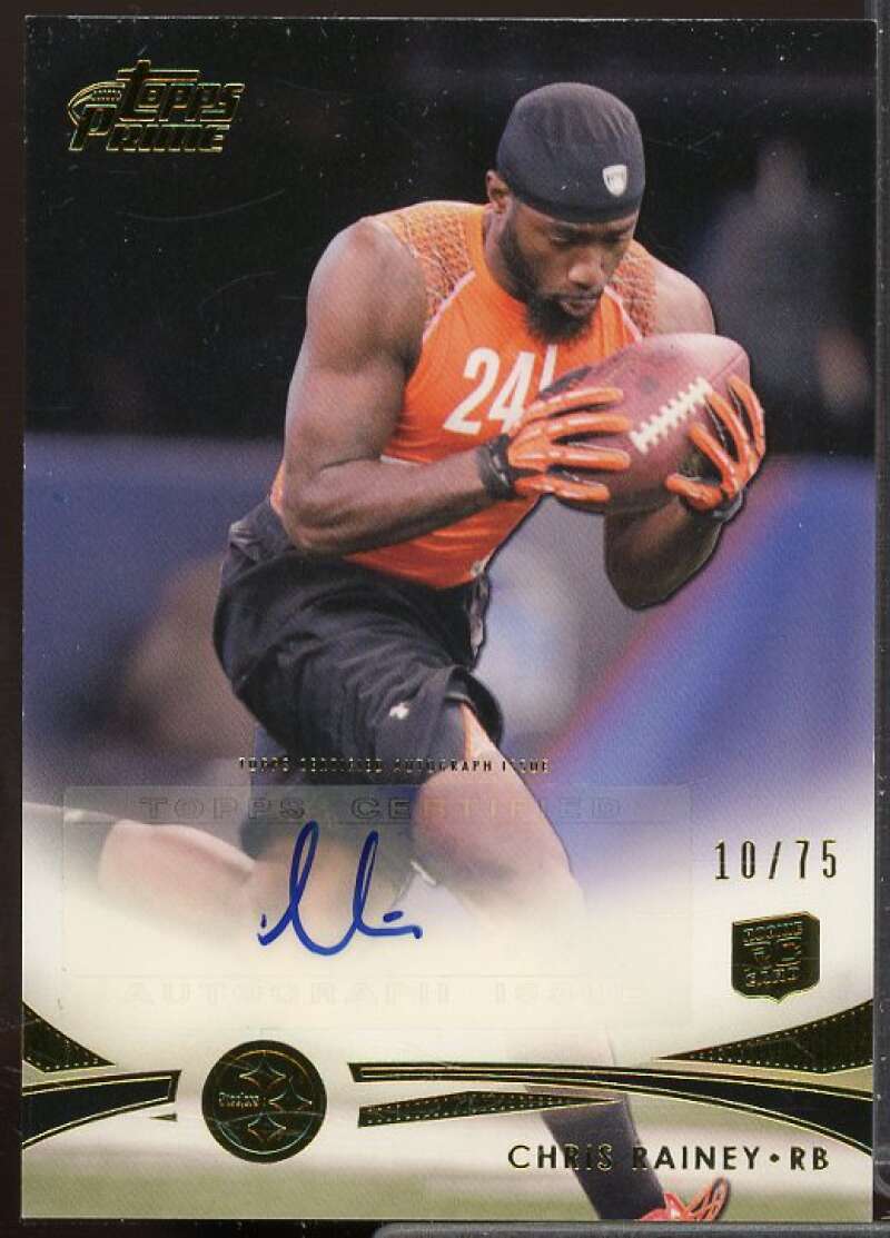 Chris Rainey Rookie Card 2012 Topps Prime Rookie Autographs Gold #27  Image 1