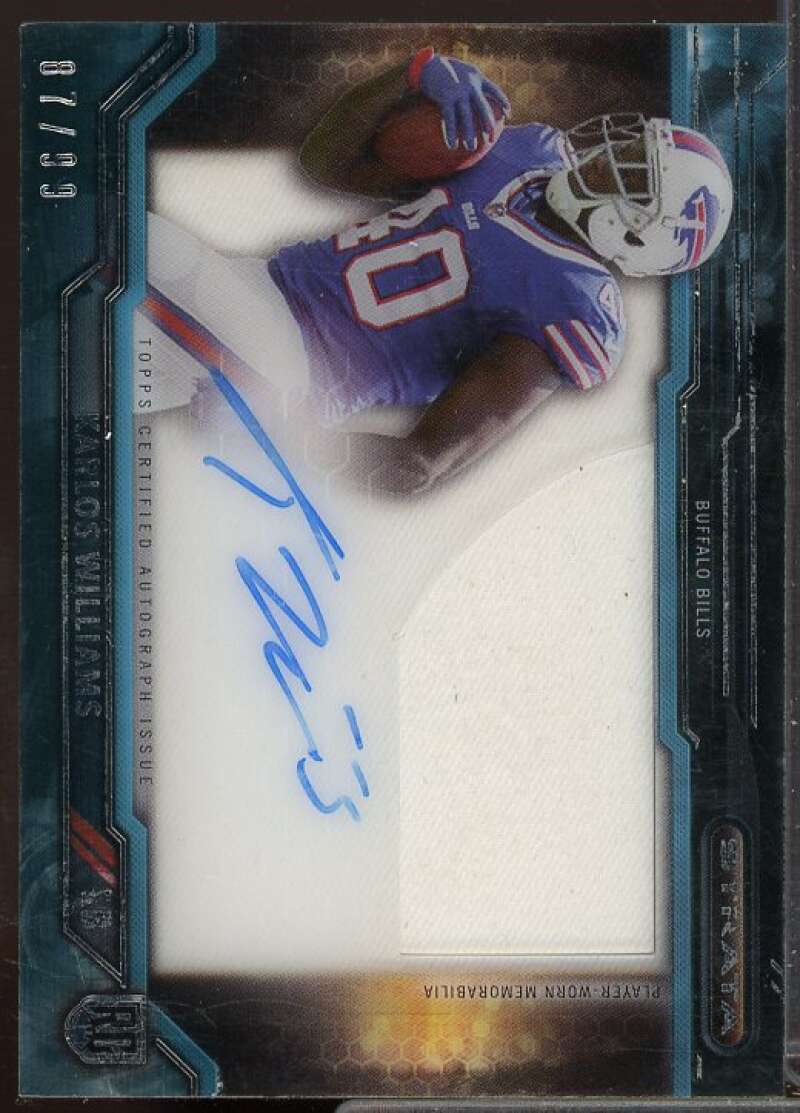 Karlos Williams 2015 Topps Strata Clear Cut Rookie Relic Auto Blue #CCAPKWI  Image 1