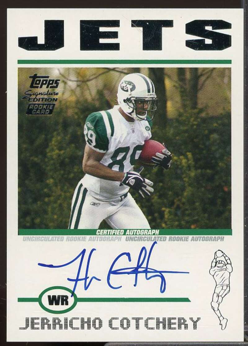 Jerricho Cotchery AU/1499 Rookie Card 2004 Topps Signature #84  Image 1