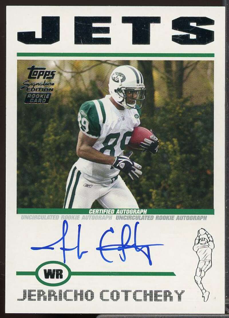 Jerricho Cotchery AU/1499 Rookie Card 2004 Topps Signature #84  Image 1