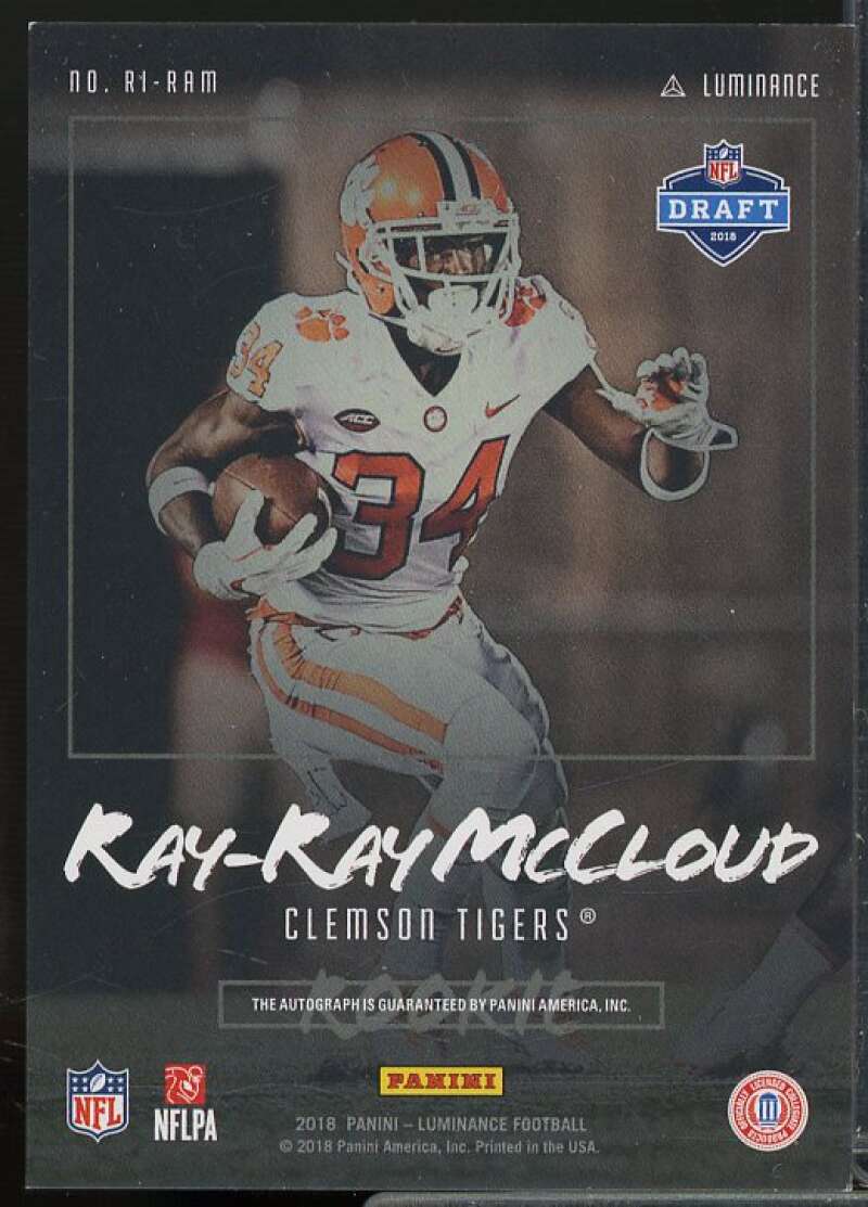 Ray-Ray McCloud/299 Rookie Card 2018 Panini Luminance Rookie Ink #81  Image 2