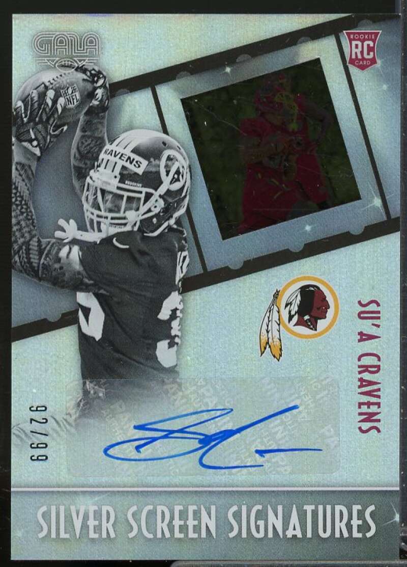 Su'a Cravens Rookie Card 2016 Panini Gala Silver Screen Rookie Signatures #43  Image 1