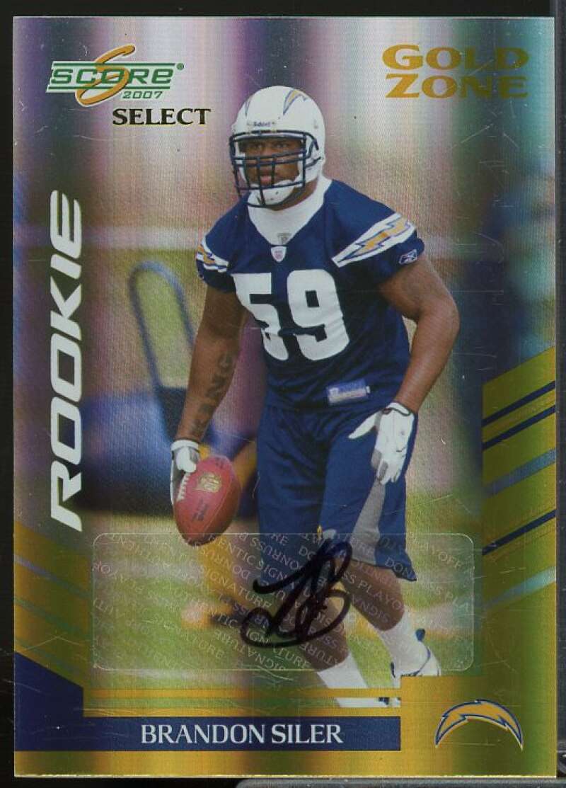 Brandon Siler/40 Rookie Card 2007 Select Autographs Gold Zone #350  Image 1