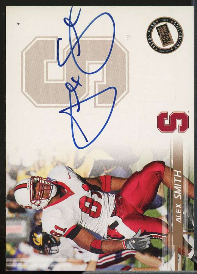 Alex Smith Rookie Card 2005 Press Pass Autographs Bronze #50  Image 1