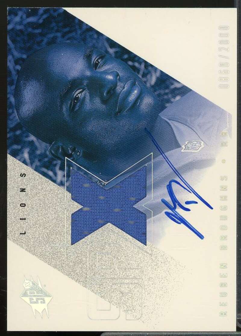 Reuben Droughns JSY AU Rookie Card 2000 SPx #149  Image 1