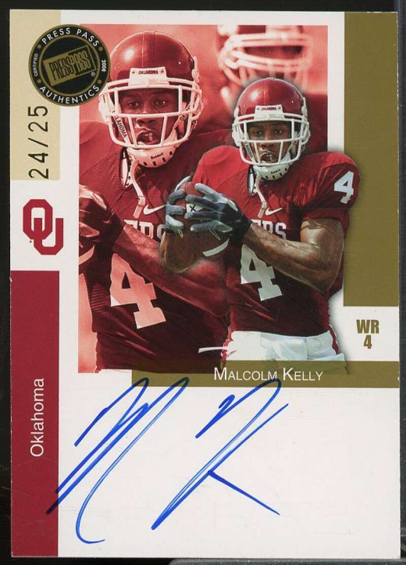 Malcolm Kelly Rookie Card 2008 Press Pass Wal-Mart Exclusive Autographs #WMMK  Image 1