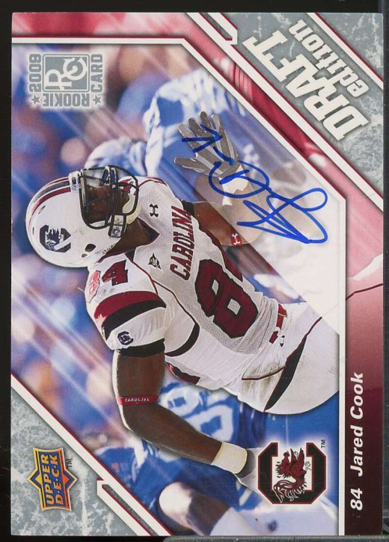 Jared Cook Rookie Card 2009 Upper Deck Draft Edition Autographs Silver #136  Image 1