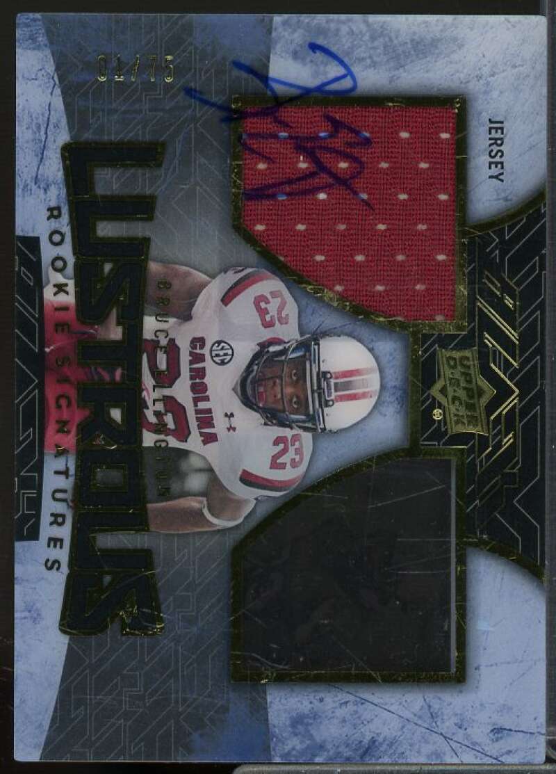 Bruce Ellington/75 Rookie 2014 UD Black Rookie Lustrous Jersey Signature #BRL17  Image 1