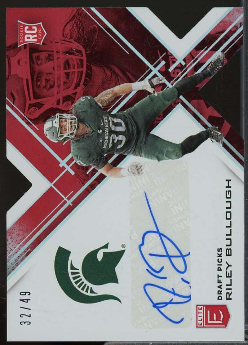 Riley Bullough Rookie 2017 Elite Draft Picks Autographs Status Die Cut Red #268  Image 1