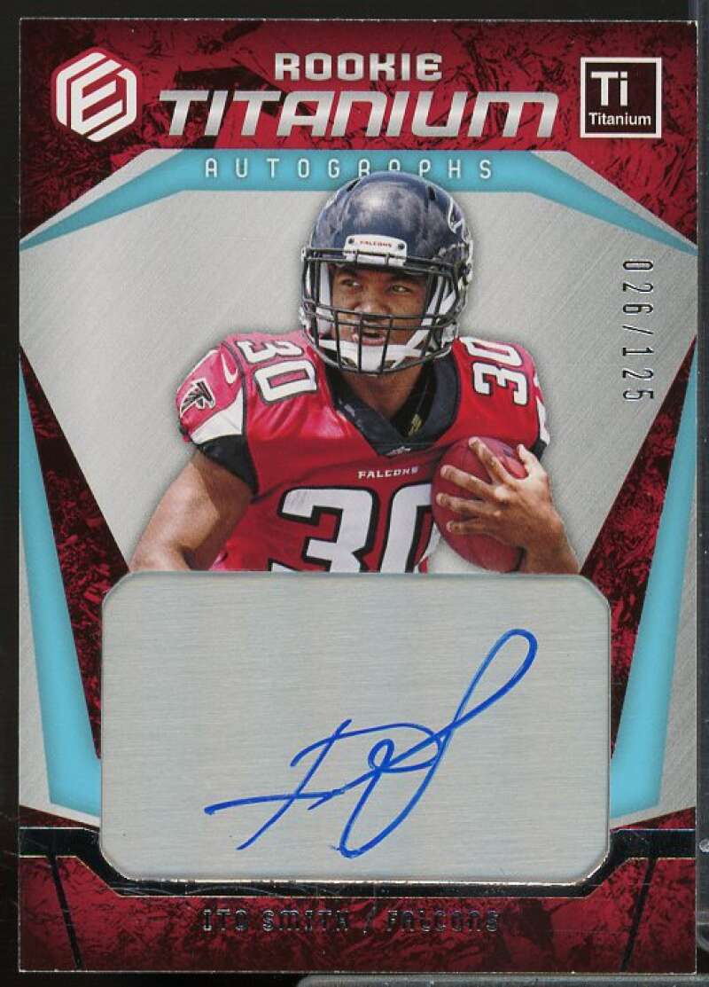 Ito Smith/125 Rookie 2018 Panini Elements Rookie Titanium Autographs Silver #28  Image 1