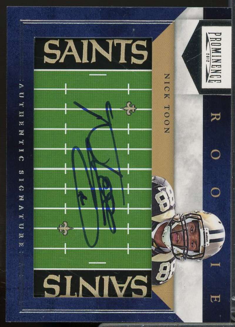 Nick Toon/200 Rookie 2012 Panini Prominence Rookie NFL Field Autographs #227  Image 1