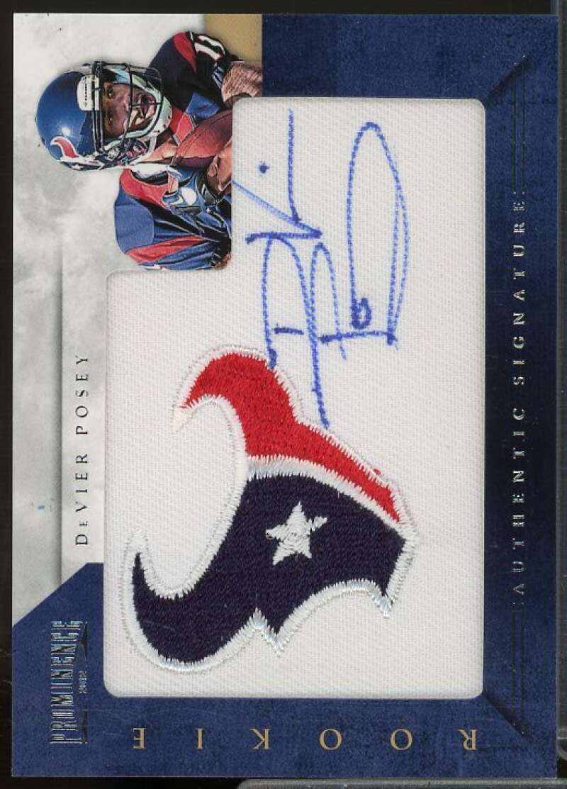 DeVier Posey/200 Rookie 2012 Panini Prominence Rookie Team Logo Autographs #218  Image 1