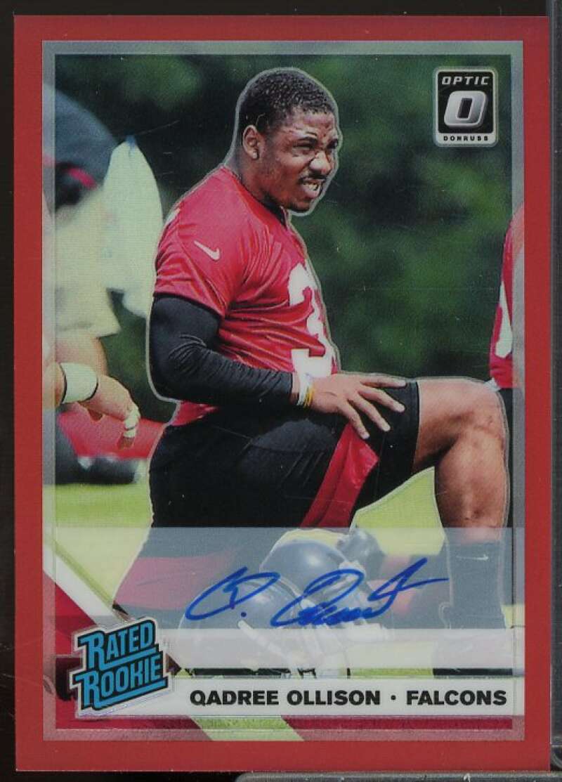 Qadree Ollison/50 Rookie 2019 Donruss Optic Rated Rookies Autographs Red #199  Image 1