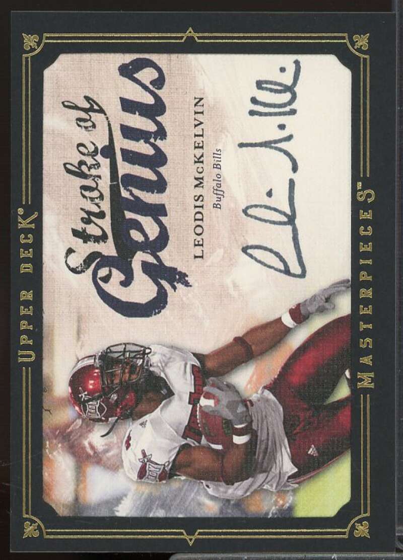 Leodis McKelvin Rookie 2008 UD Masterpieces Stroke Of Genius Autographs #SOG63  Image 1