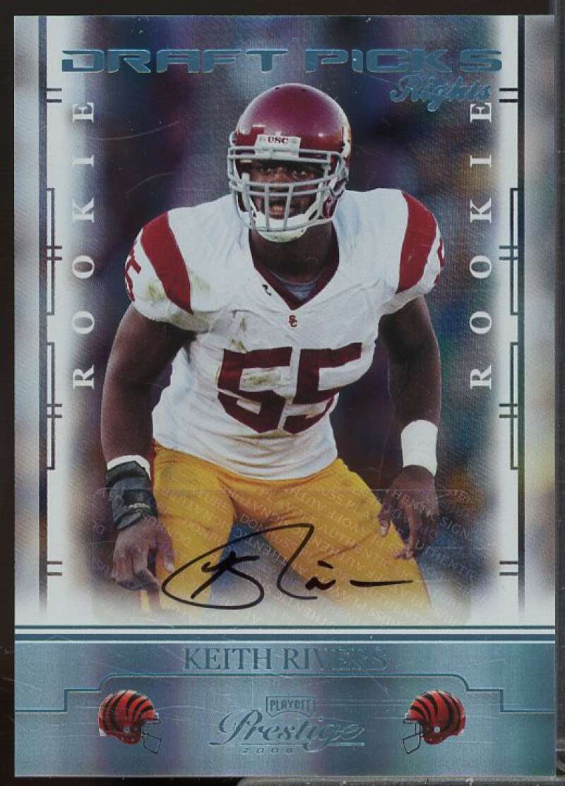 Keith Rivers/250 Rookie 2008 Playoff Prestige Draft Picks Rights Autograph #161  Image 1