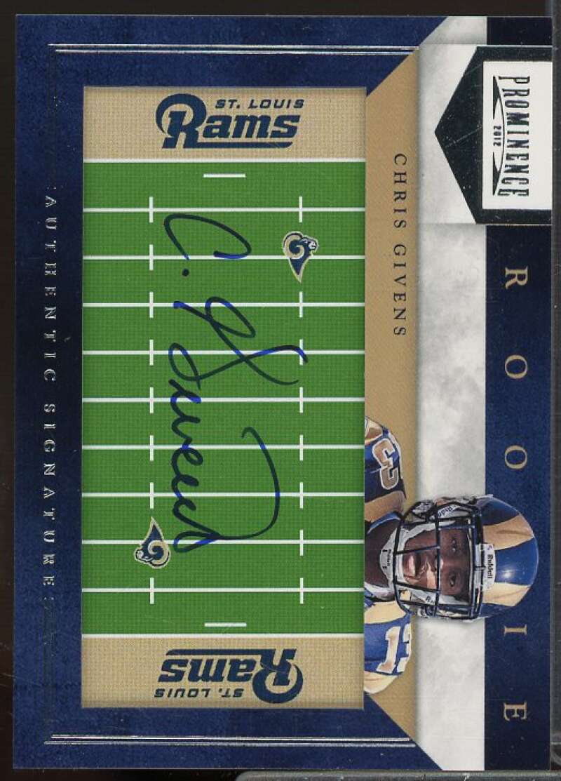 Chris Givens/240 Rookie 2012 Panini Prominence Rookie NFL Field Autographs #250  Image 1