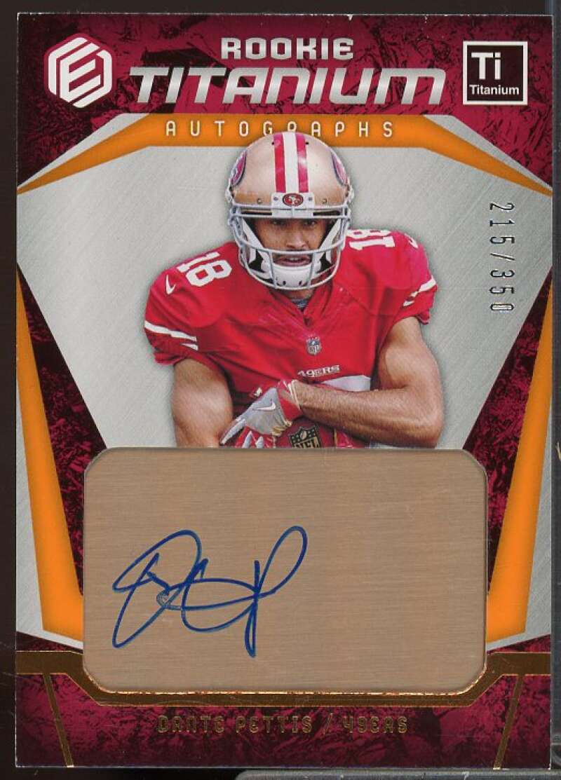 Dante Pettis Rookie 2018 Panini Elements Rookie Titanium Autographs Copper #27  Image 1