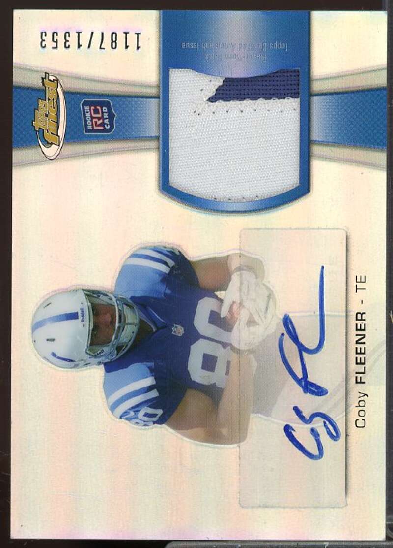 Coby Fleener/1353 Rookie 2012 Finest Rookie Patch Autographs Refractors #RAPCF  Image 1