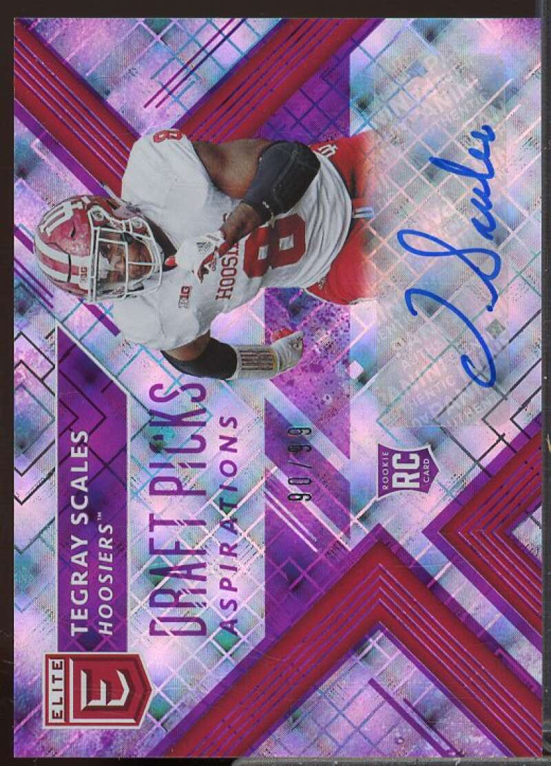 Tegray Scales/99 Rookie 2018 Elite Draft Picks Autograph Aspiration Purple #278  Image 1