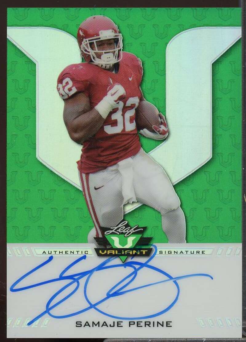 Samaje Perine Rookie Card 2017 Leaf Valiant #BASP1  Image 1