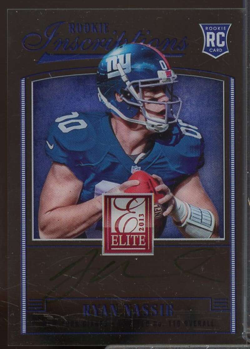 Ryan Nassib Rookie Card 2013 Elite Rookie Inscriptions Green Ink #12  Image 1