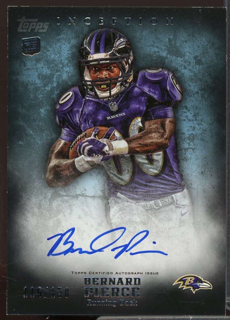 Bernard Pierce AU EXCH Rookie Card 2012 Topps Inception Blue #119  Image 1