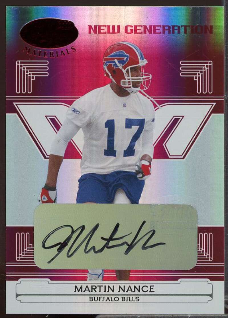 Martin Nance/250 Rookie 2006 Leaf Certified Material Mirror Red Signatures #177  Image 1