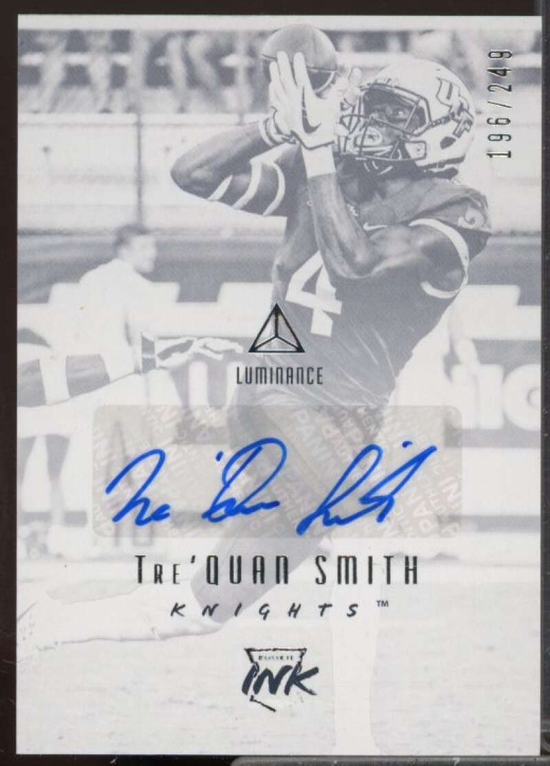 Tre'Quan Smith/249 Rookie Card 2018 Panini Luminance Rookie Ink #79  Image 1