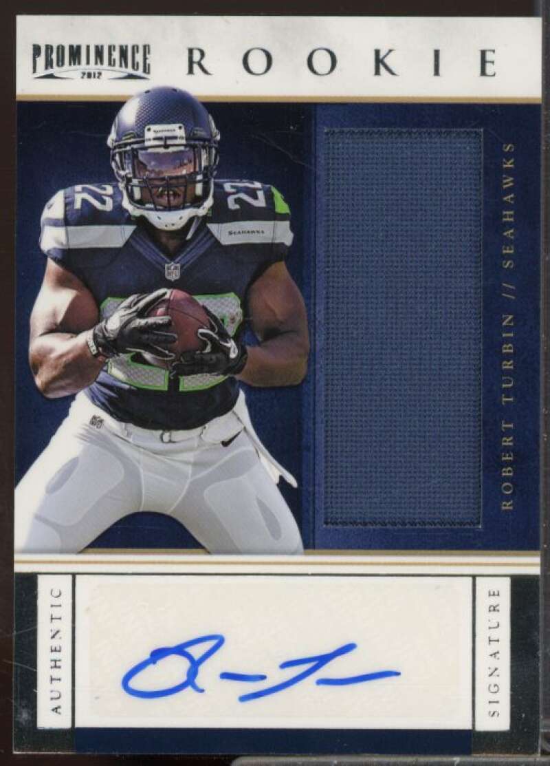 Robert Turbin JSY AU/150 Rookie Card 2012 Panini Prominence #230  Image 1