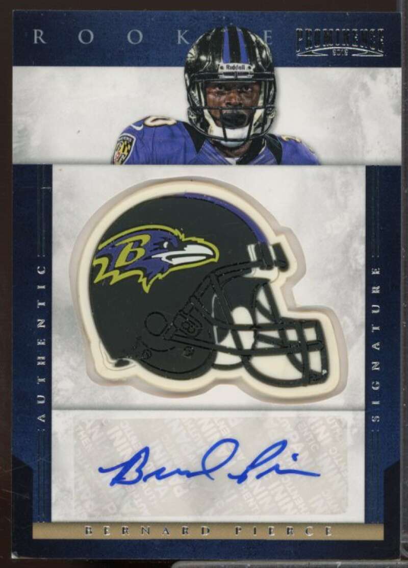 Bernard Pierce/150 2012 Panini Prominence Rookie Team Helmet Autographs #249  Image 1