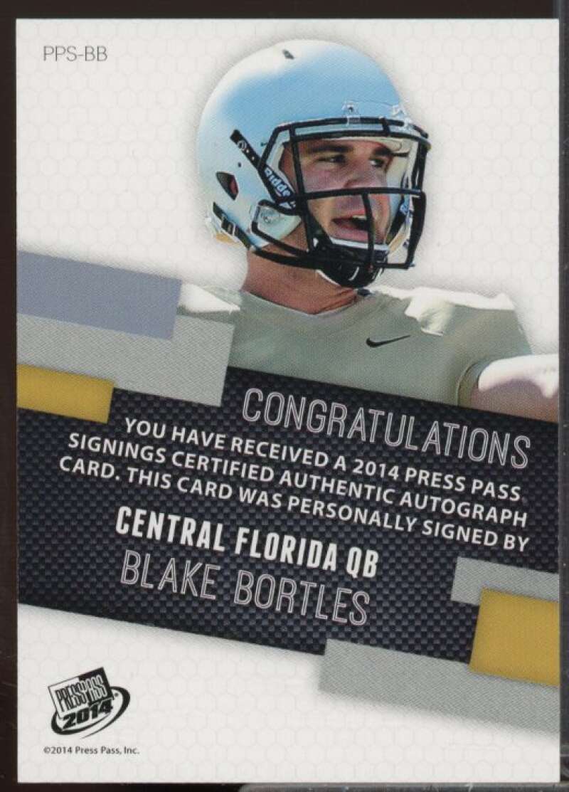 Blake Bortles/50 Rookie Card 2014 Press Pass Autographs Bronze #BB  Image 2