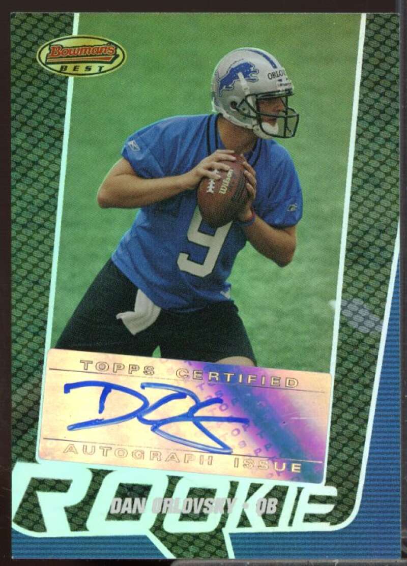 Dan Orlovsky AU Rookie Card 2005 Bowman's Best #161  Image 1