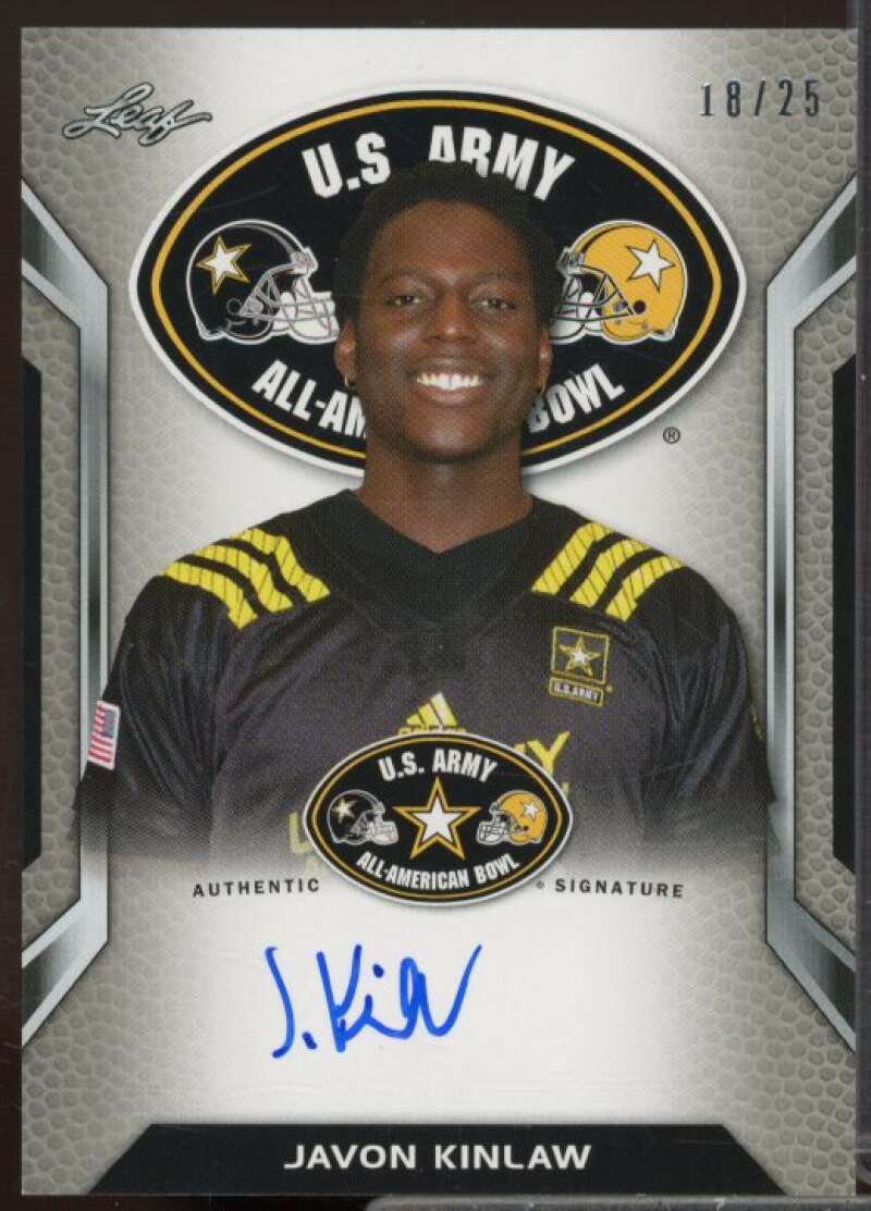 Javon Kinlaw/25 2016 Leaf Army All-American Bowl Tour Autographs Silver #ATAJK1  Image 1