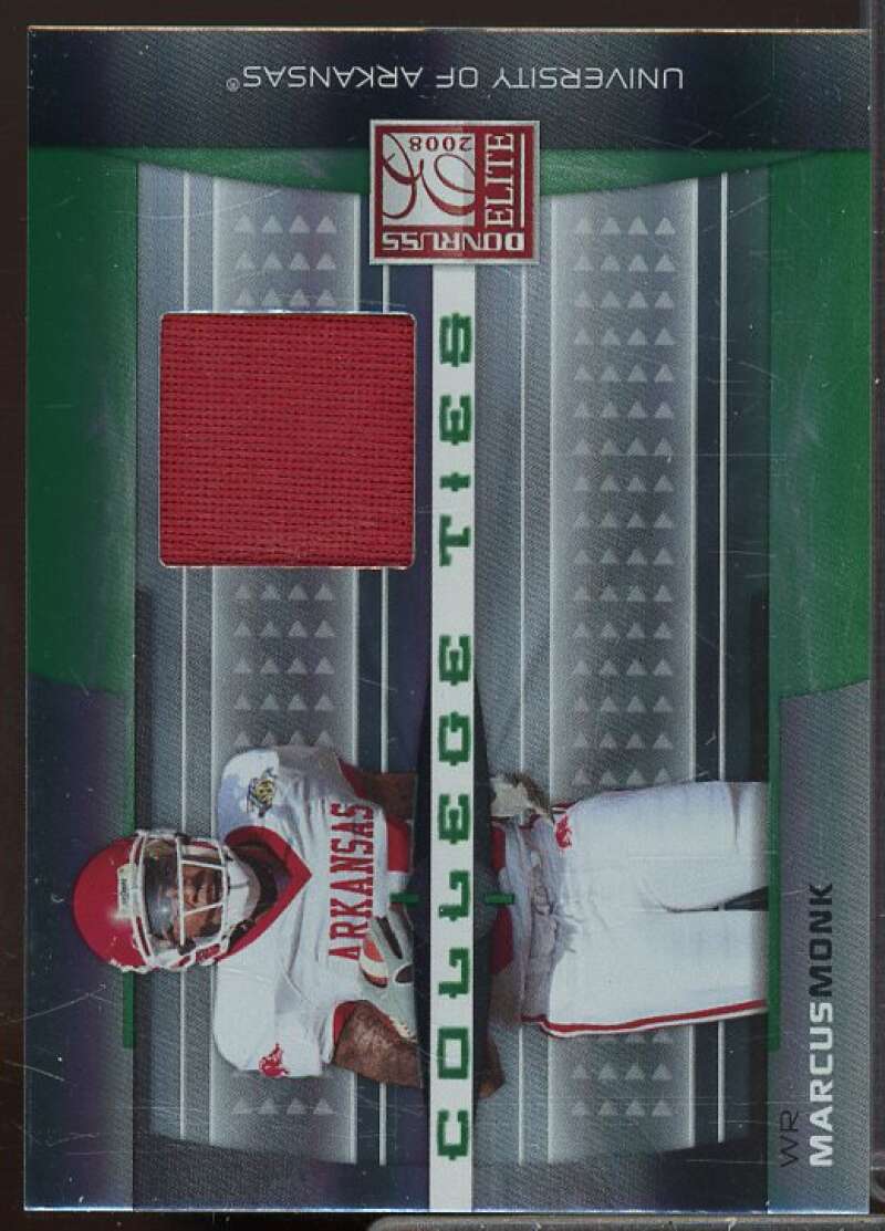 Marcus Monk Rookie Card 2008 Donruss Elite College Ties Jerseys #5  Image 1