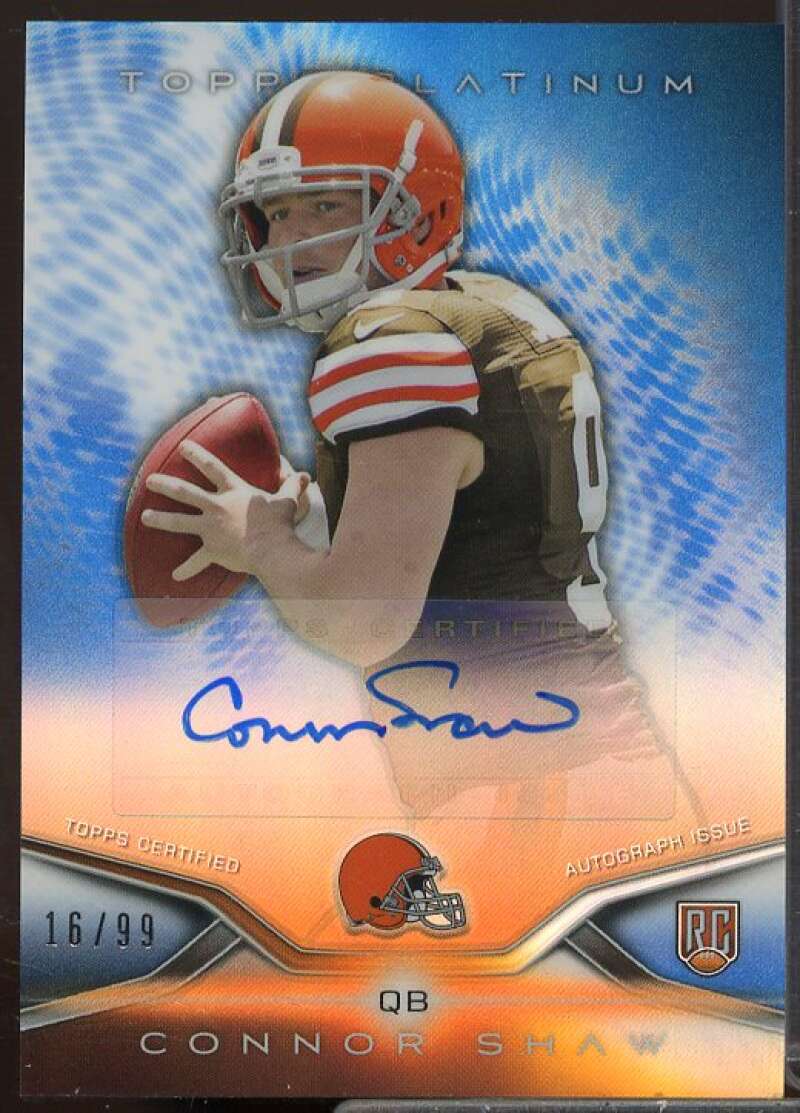 Connor Shaw Rookie Card 2014 Topps Platinum Autographs Blue Refractors #40  Image 1