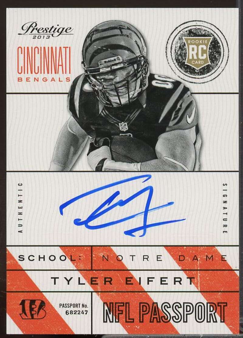 Tyler Eifert Rookie Card 2013 Prestige NFL Passport Autographs #5  Image 1