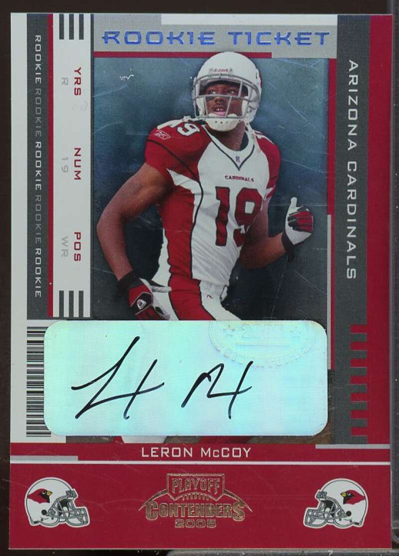 LeRon McCoy AU Rookie Card 2005 Playoff Contenders #188  Image 1