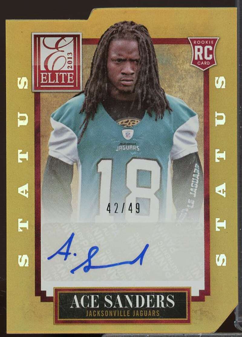 Ace Sanders/49 Rookie Card 2013 Elite Status Autographs Gold #103  Image 1