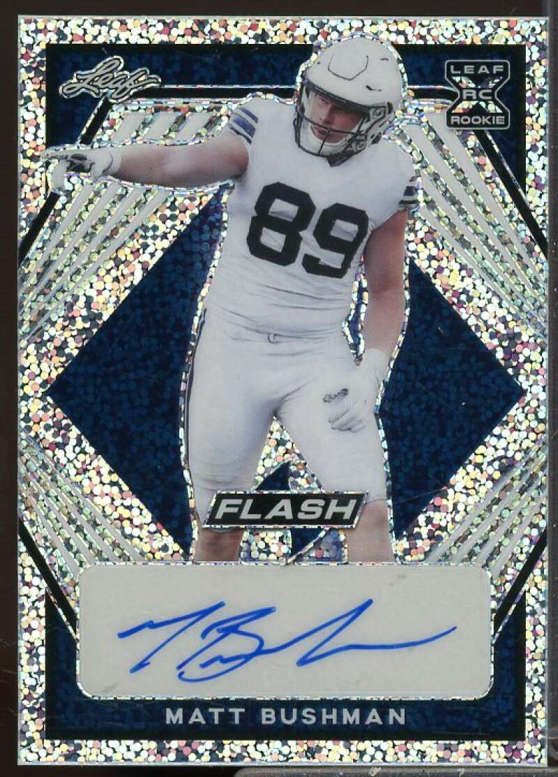 Matt Bushman Rookie Card 2021 Leaf Flash Autographs Navy Blue #BAMB1  Image 1