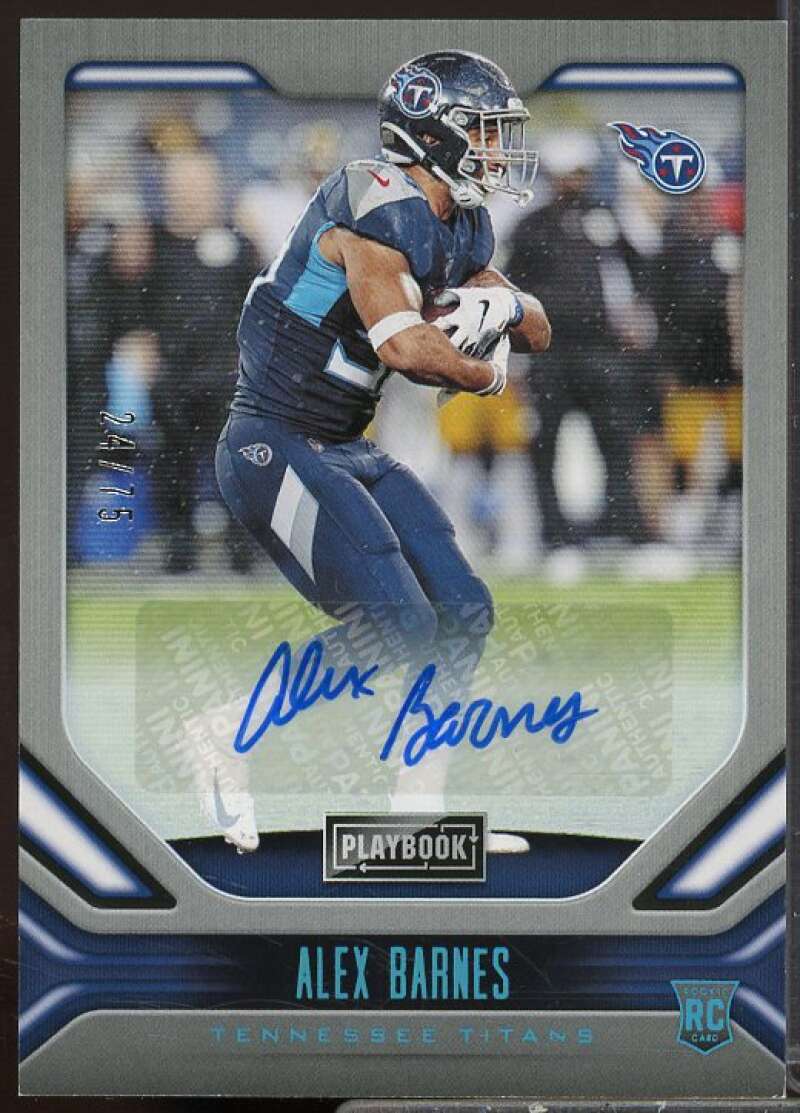 Alex Barnes/75 Rookie Card 2019 Panini Playbook Rookie Signatures Platinum #178  Image 1