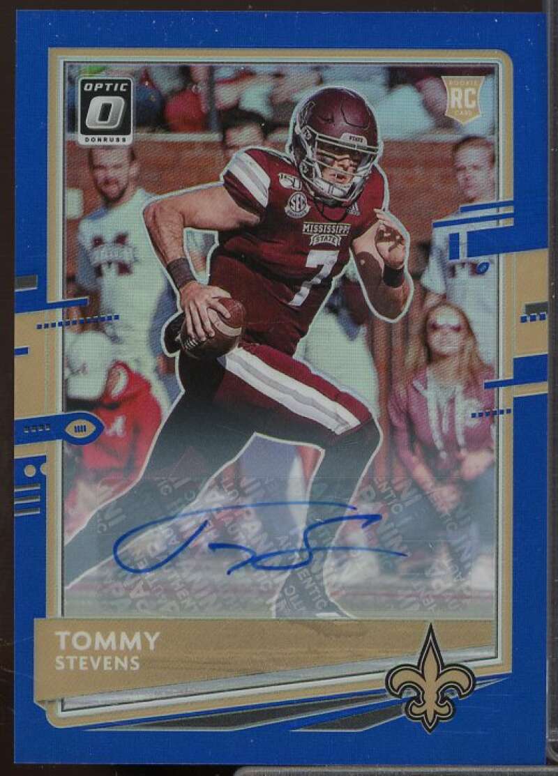 Tommy Stevens/60 Rookie Card 2020 Donruss Optic Rookies Autographs Blue #149  Image 1