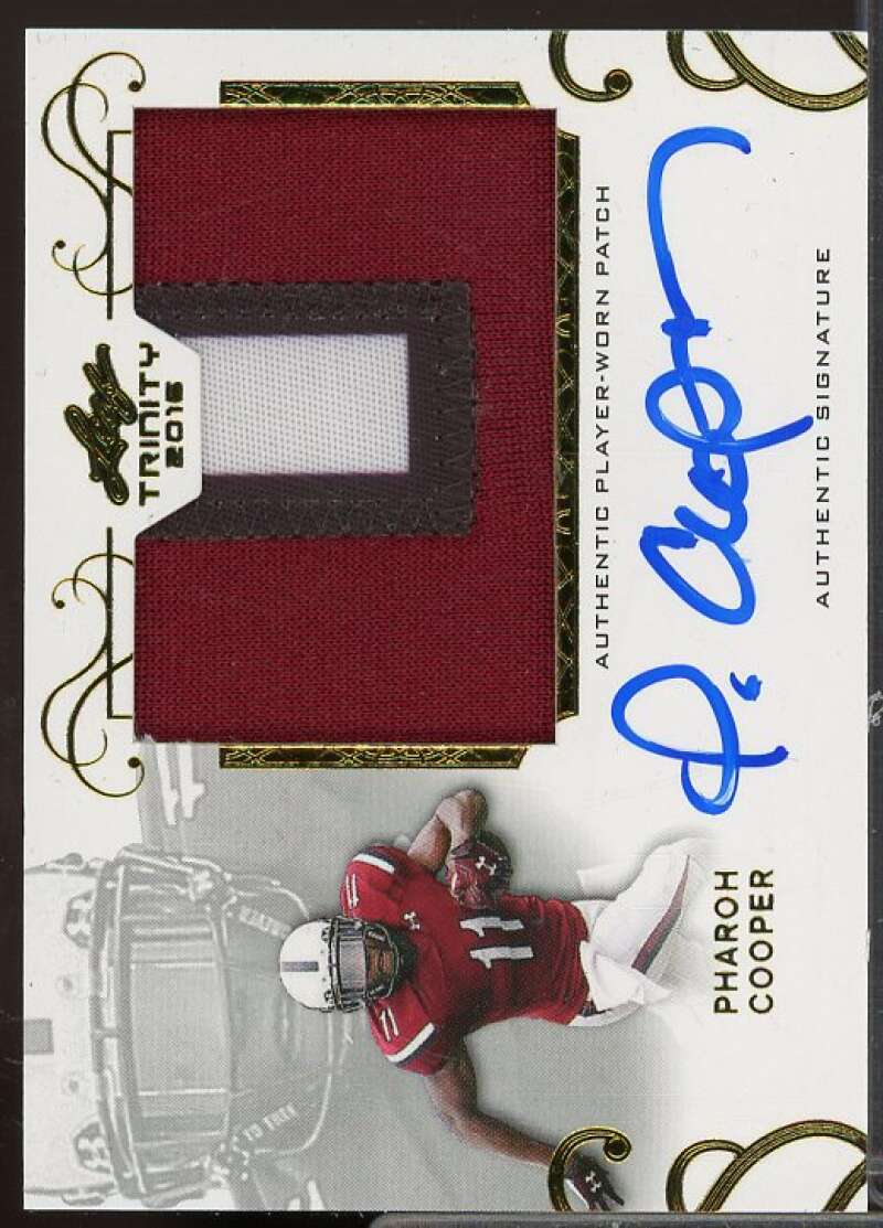 Pharoh Cooper Rookie Card 2016 Leaf Trinity Patch Autographs Gold #PAPC1  Image 1