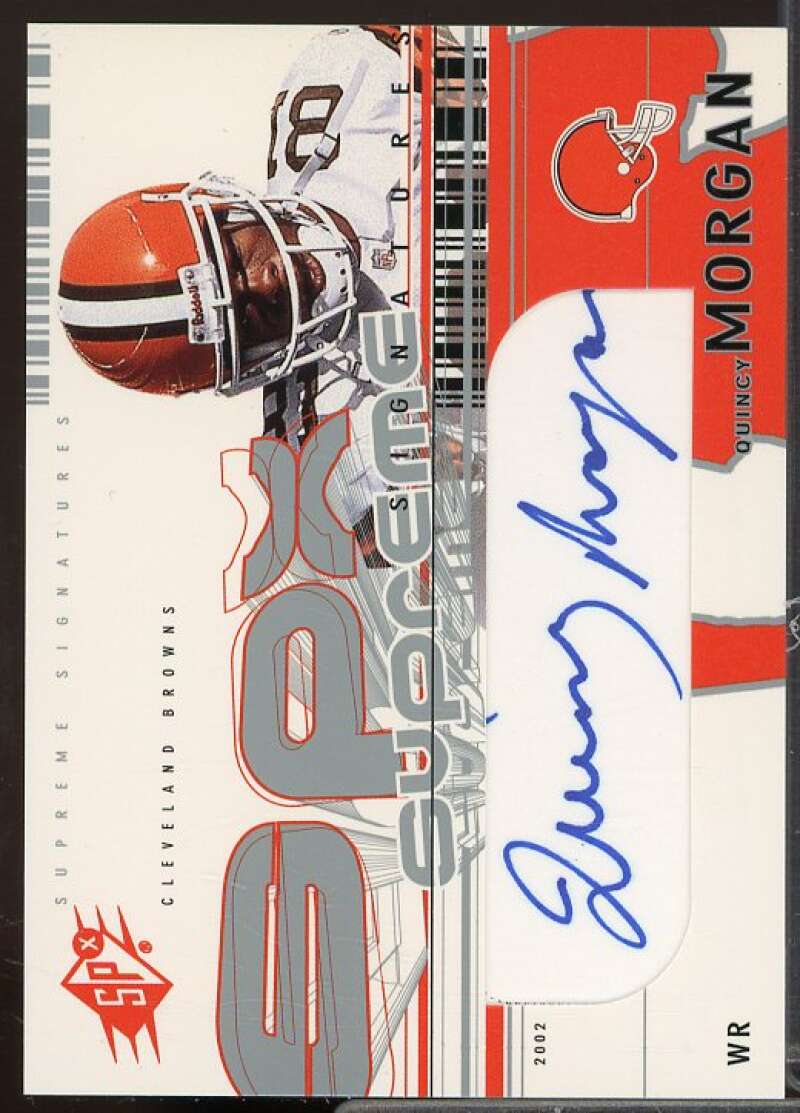 Quincy Morgan Rookie Card 2002 SPx Supreme Signatures #SSQM  Image 1