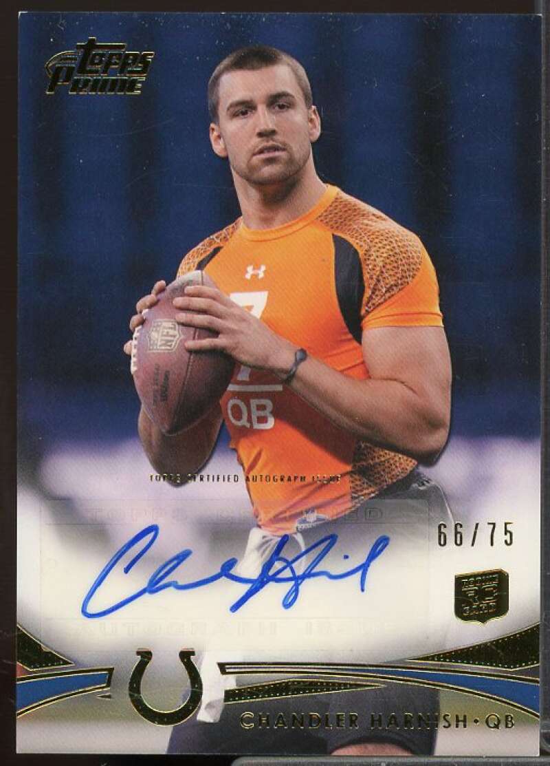 Chandler Harnish Rookie Card 2012 Topps Prime Rookie Autographs Gold #132  Image 1