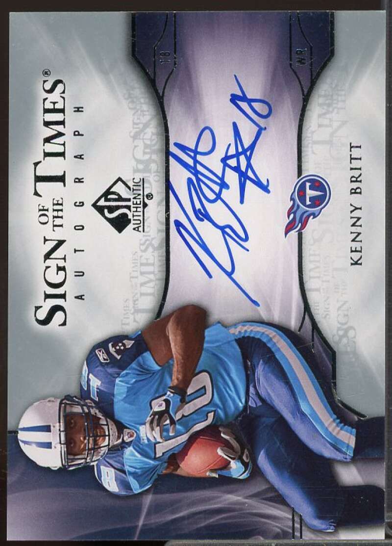 Kenny Britt Rookie Card 2009 SP Authentic Sign of the Times #STKB  Image 1